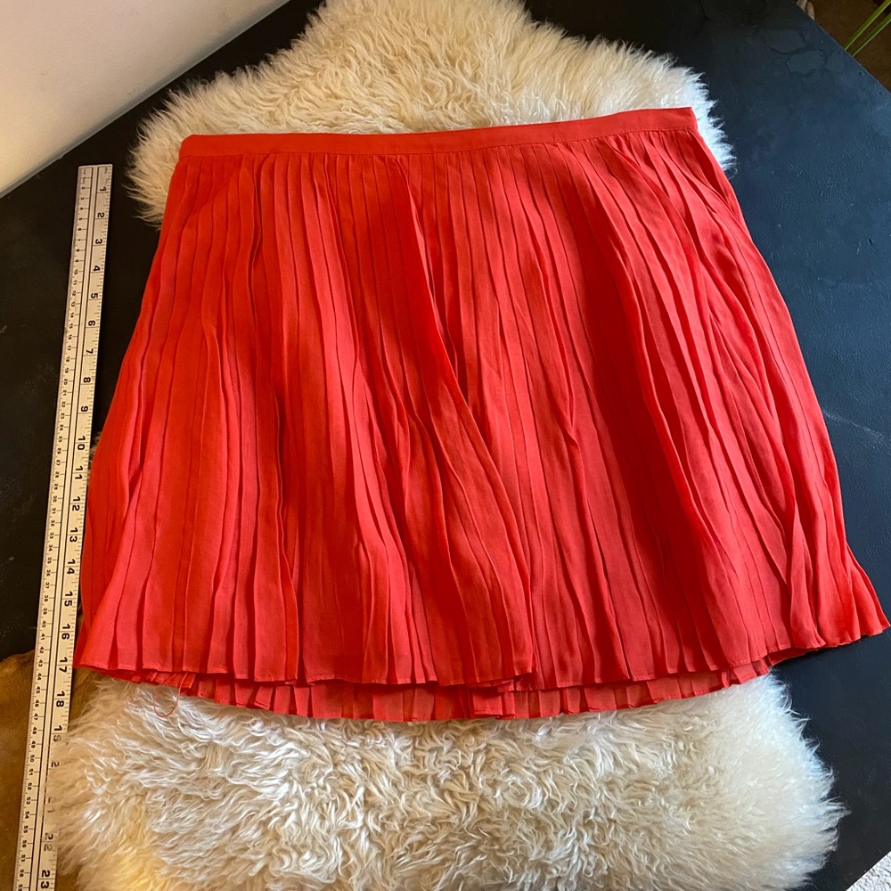 JCrew Orange Silk Skirt
